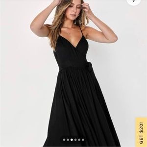 Lulus NWT black wrap dress